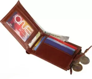 GOUS Men Travel, Trendy, Casual, Formal Maroon Genuine Leather Wallet (13 Card Slots)