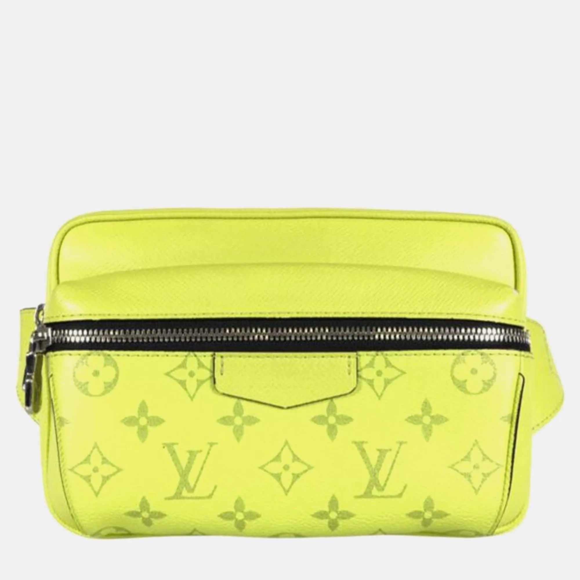 Green Monogram Canvas and Taiga Leather Outdoor Bumbag