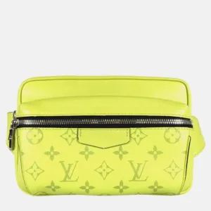 Green Monogram Canvas and Taiga Leather Outdoor Bumbag