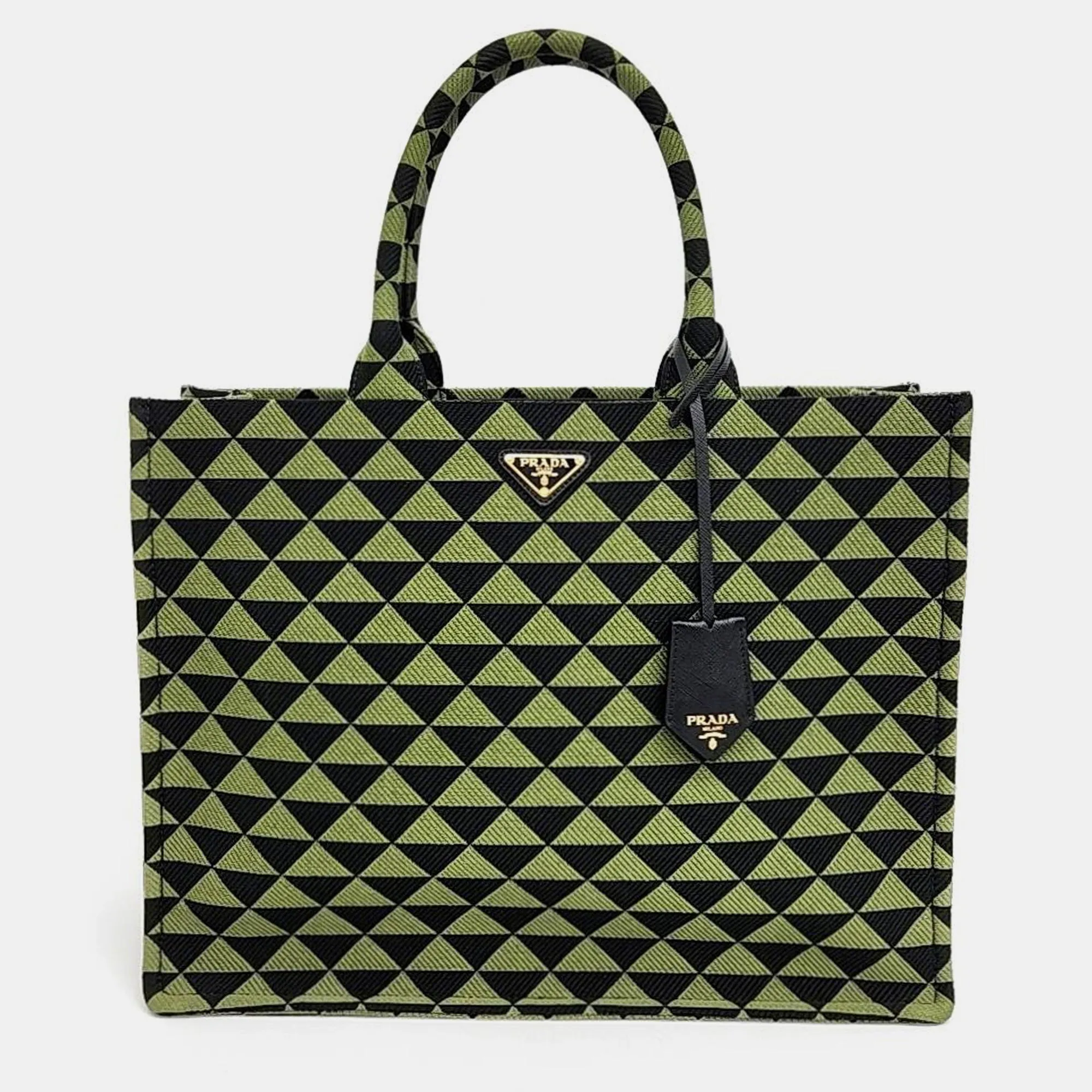 Green/Black Canvas Symbole Tote Bag