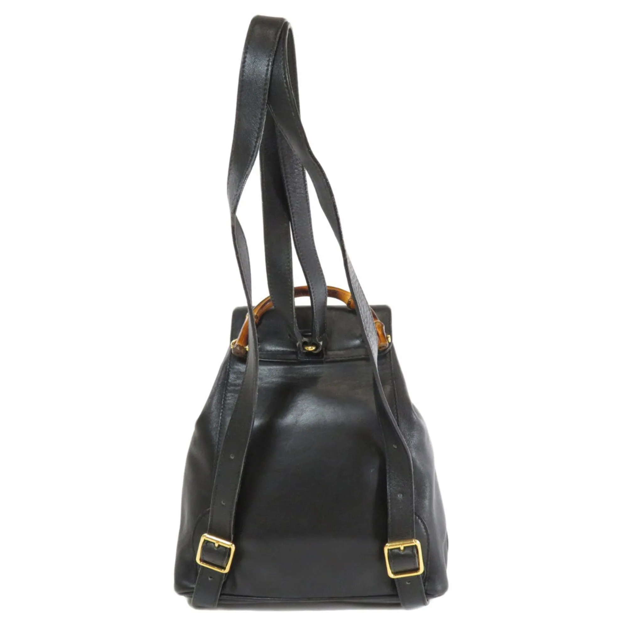 Gucci 003 3444 Bamboo Backpack Daypack Leather Ladies