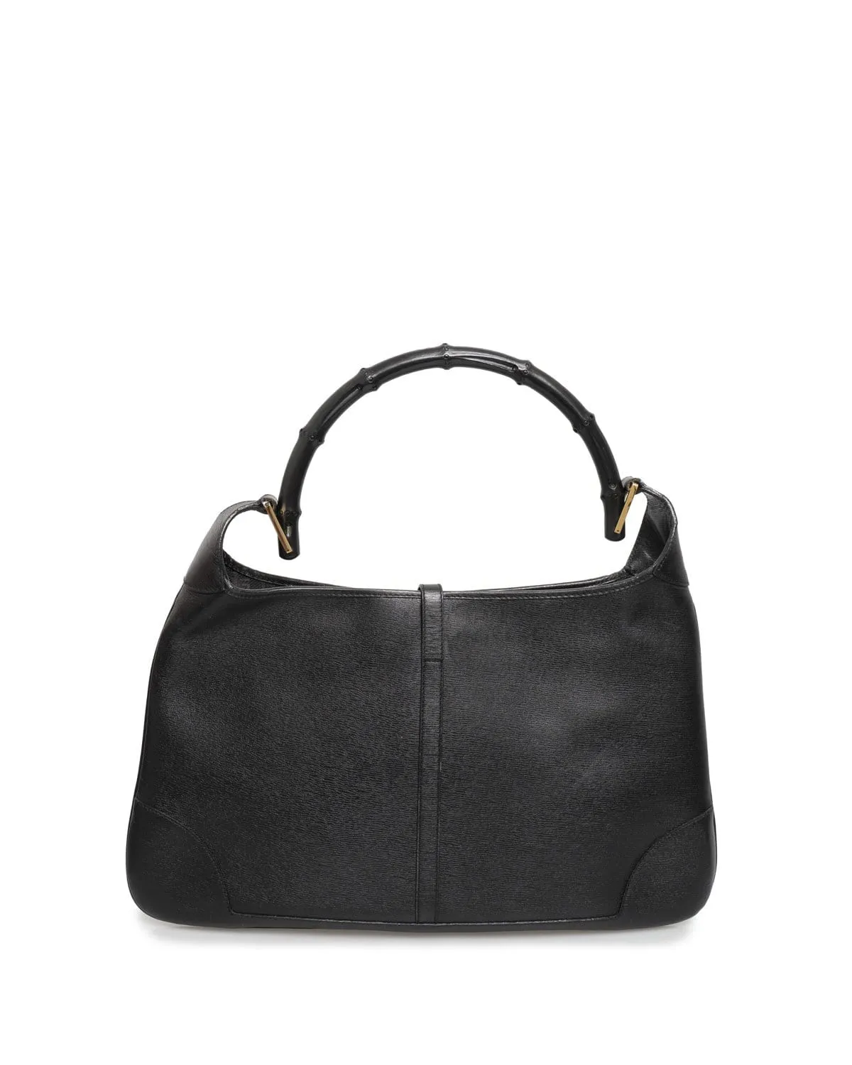 Gucci Bamboo Hobo Black Calf Leather Shoulder Bag - AWL1955