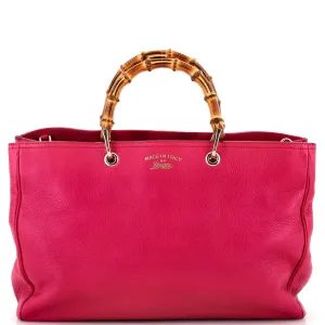 GUCCI Bamboo Shopper Tote Leather Large