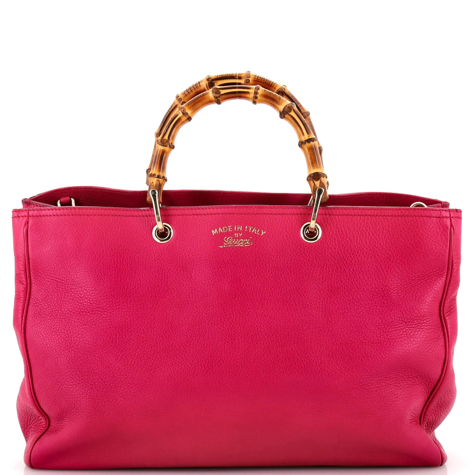 GUCCI Bamboo Shopper Tote Leather Large