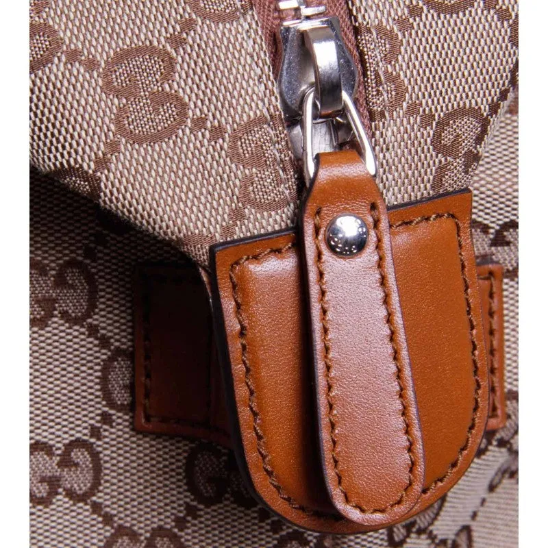 Gucci Beige & brown original GG canvas duffel bag