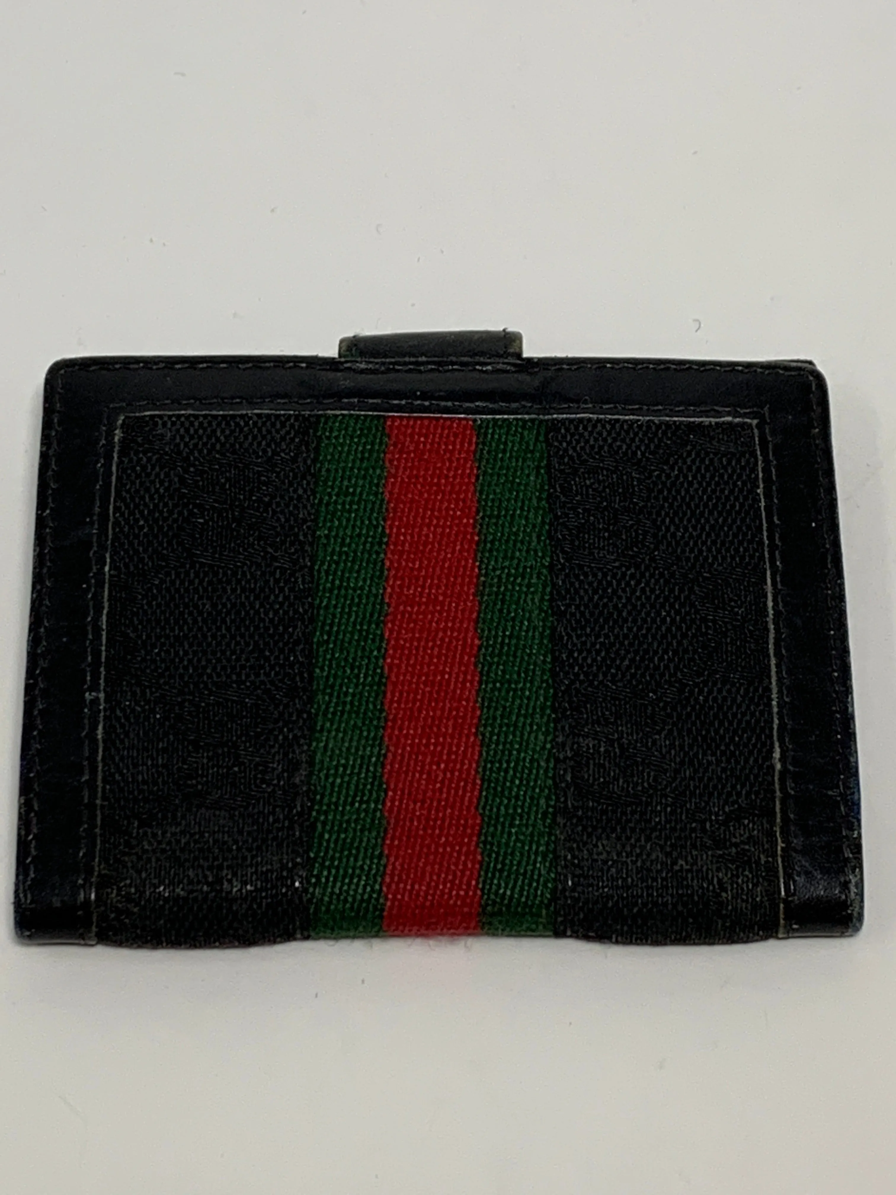 Gucci Black And Green Stripe Wallet!