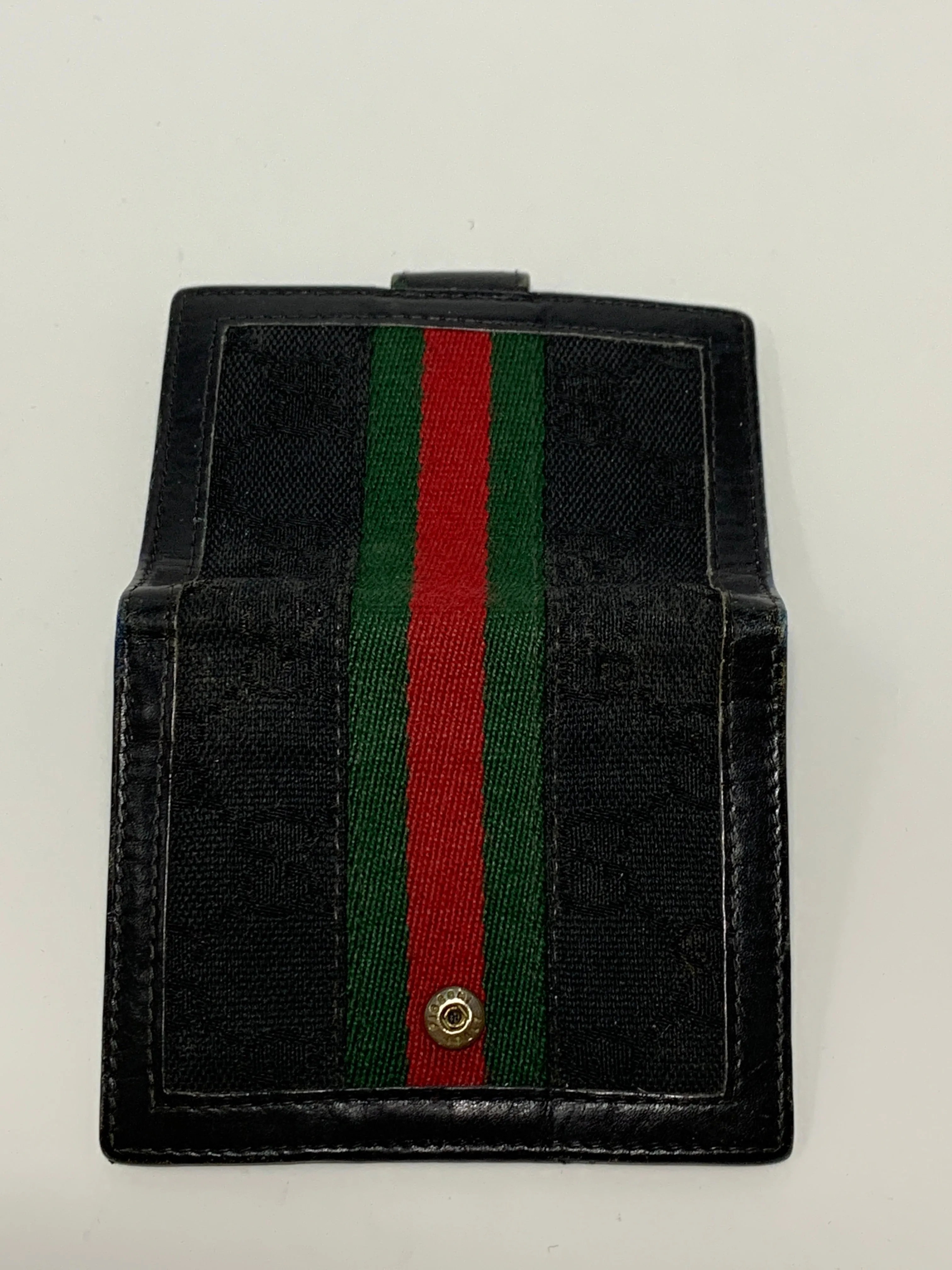 Gucci Black And Green Stripe Wallet!