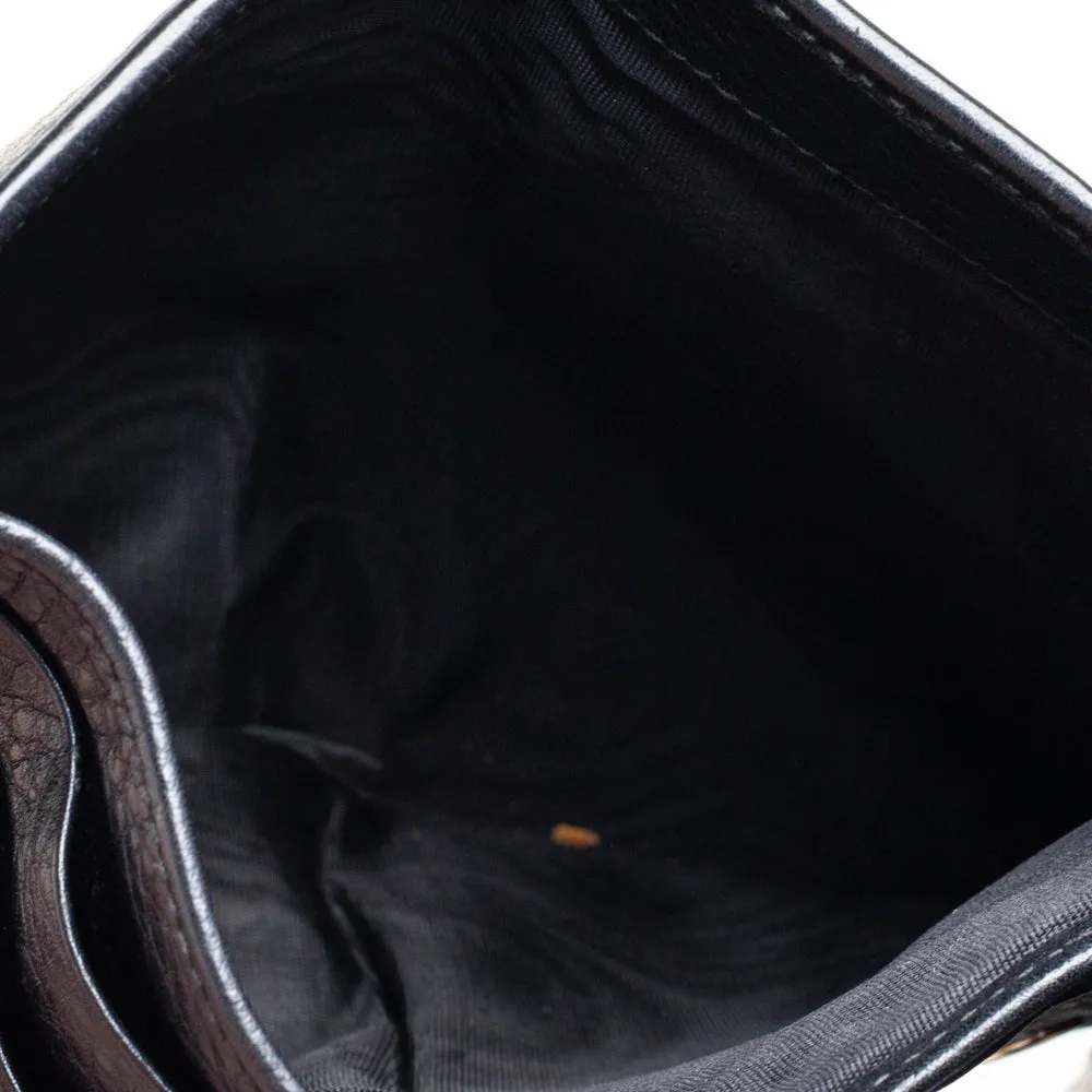 Gucci Black Leather French Trifold Wallet..