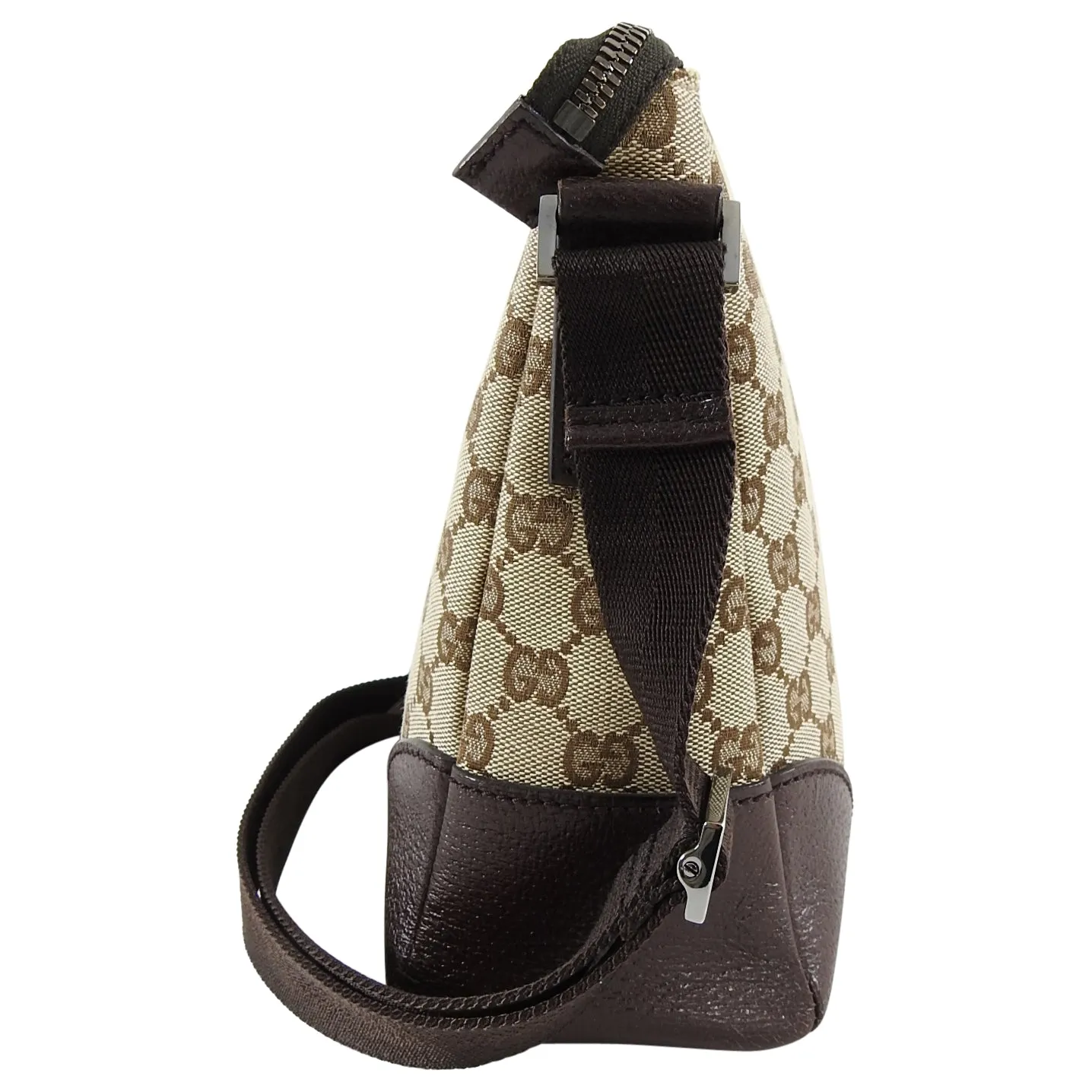 Gucci Brown Monogram Canvas Crossbody Small Bag