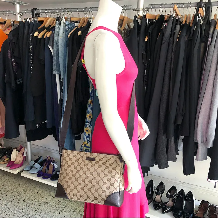 Gucci Brown Monogram Canvas Crossbody Small Bag