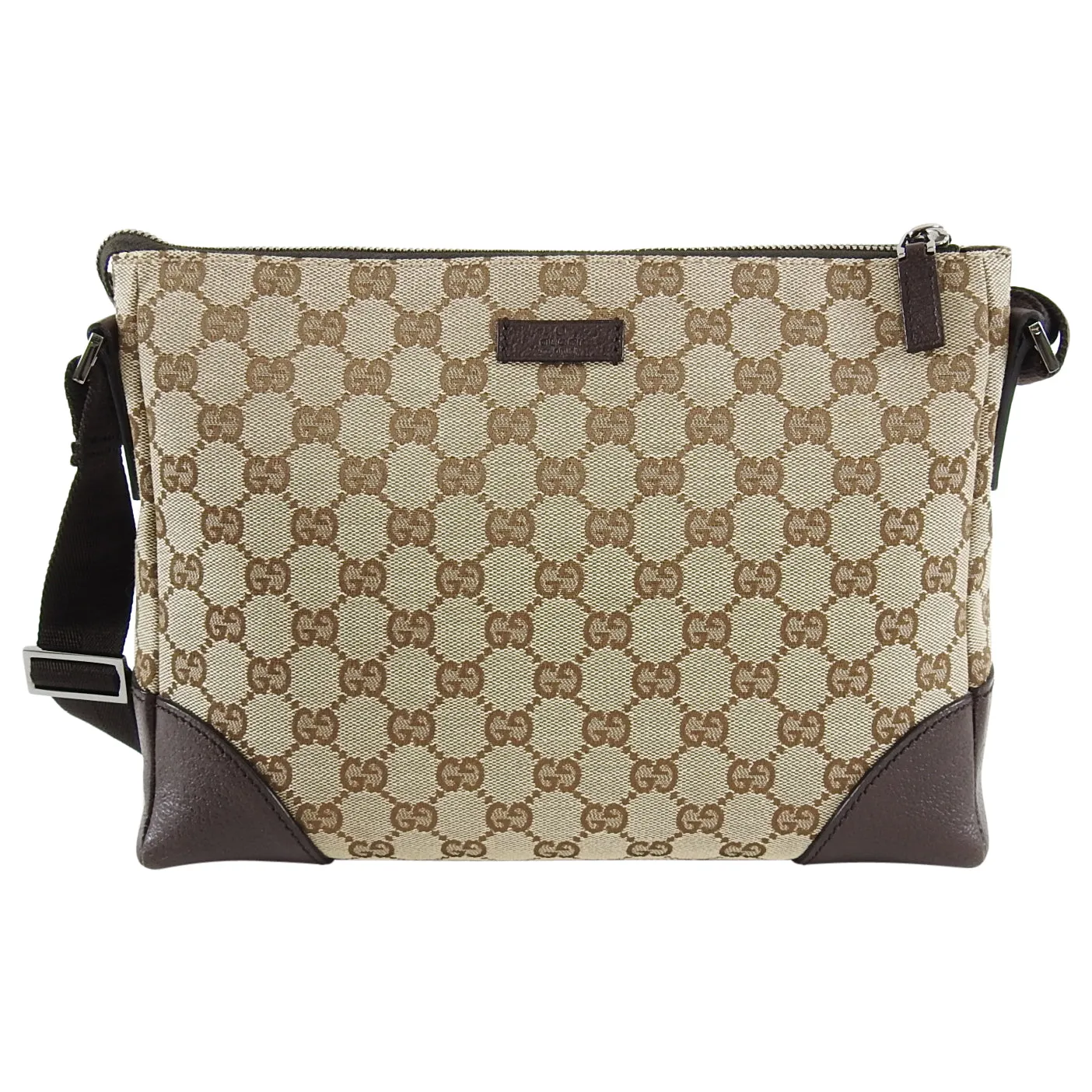 Gucci Brown Monogram Canvas Crossbody Small Bag