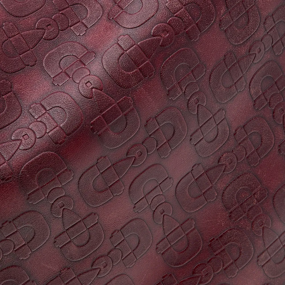 Gucci Burgundy Horsebit Embossed Leather Buckle Hobo