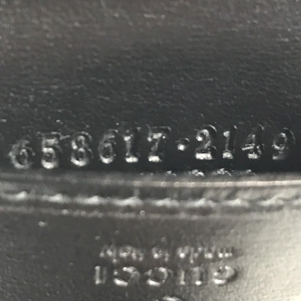 GUCCI Card Case 658617 2149 leather black Cross body Women(Unisex) Used