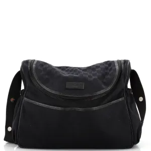 GUCCI Diaper Crossbody Bag GG Canvas