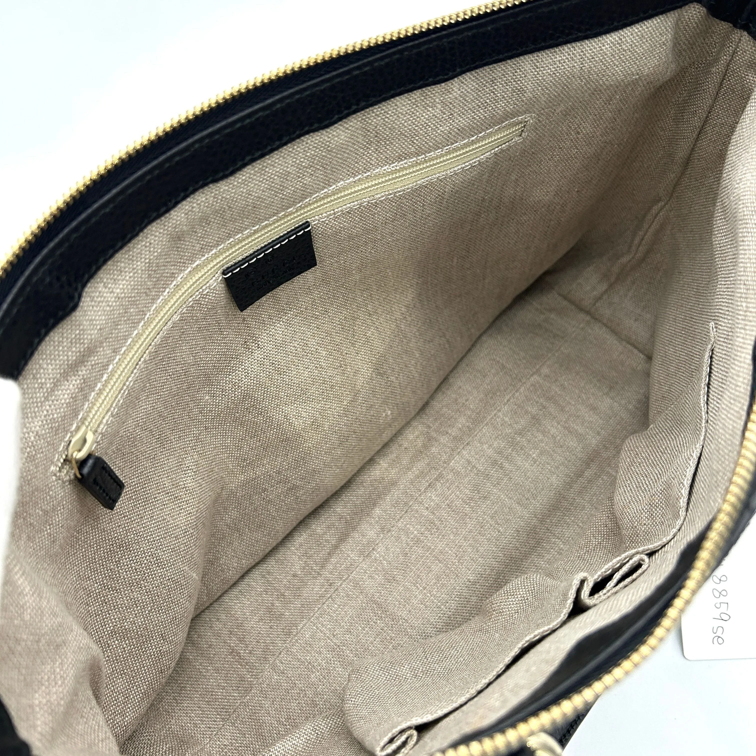 GUCCI Dollar Calfskin GG Charm Satchel Black gu8859se