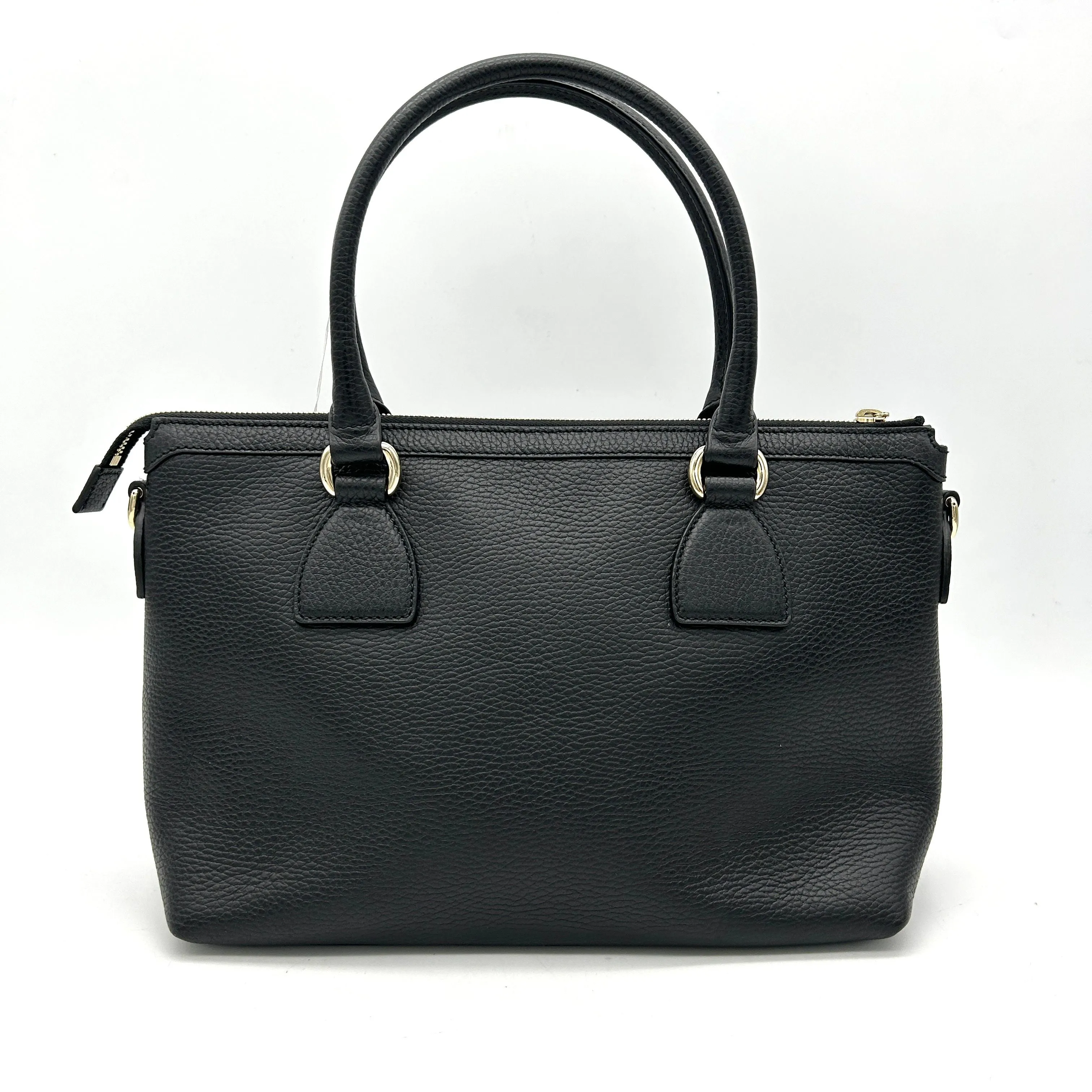GUCCI Dollar Calfskin GG Charm Satchel Black gu8859se