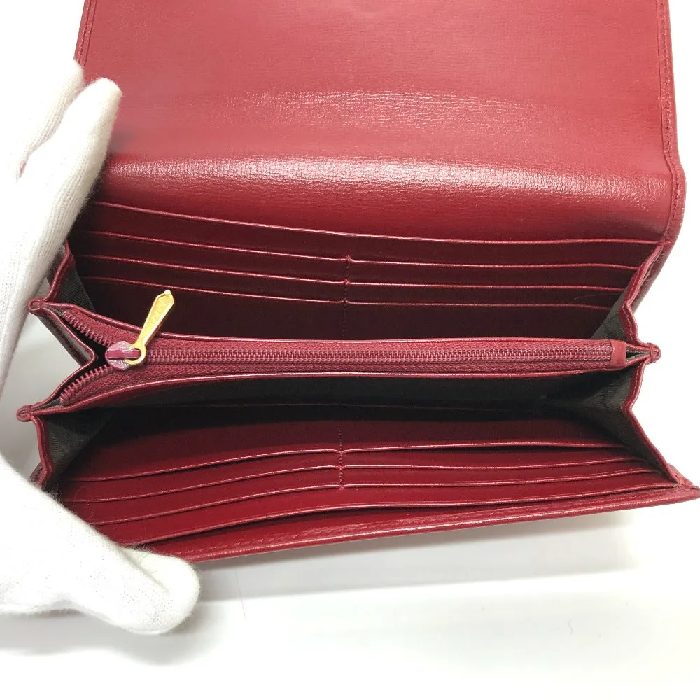 GUCCI Folded wallet 598531 leather Red Marina Interlocking G Women Used