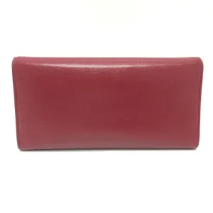 GUCCI Folded wallet 598531 leather Red Marina Interlocking G Women Used