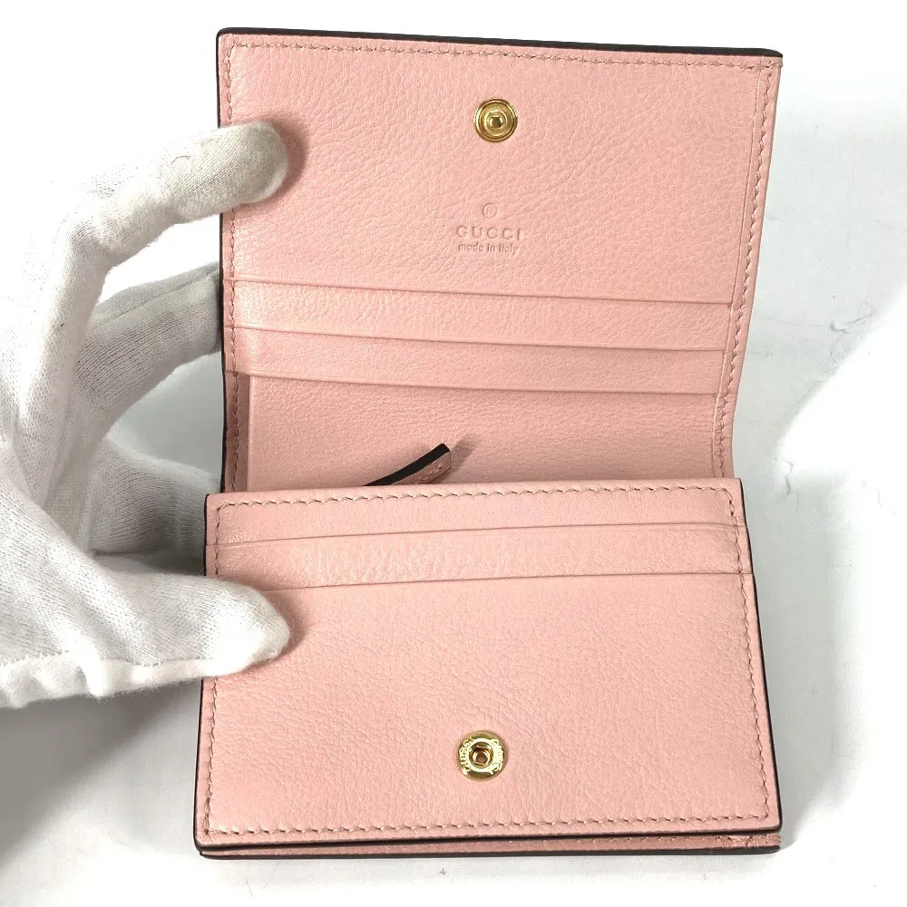 GUCCI Folded wallet 701489 GG Supreme Canvas Pink x Beige GG Supreme Stripe ice cream Women Used
