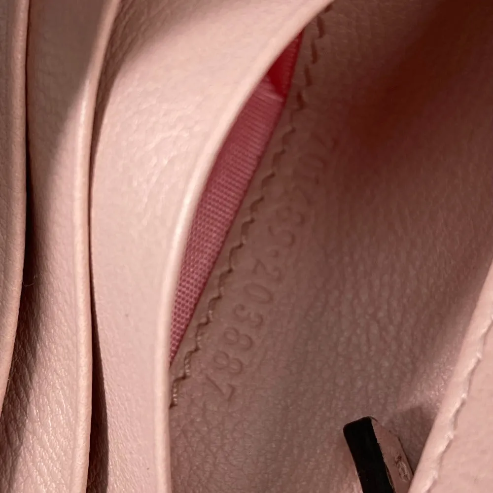 GUCCI Folded wallet 701489 GG Supreme Canvas Pink x Beige GG Supreme Stripe ice cream Women Used