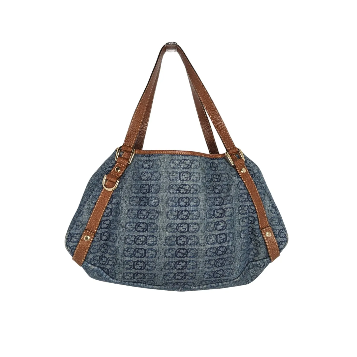 Gucci GG Blue Denim Abbey Hobo Bag