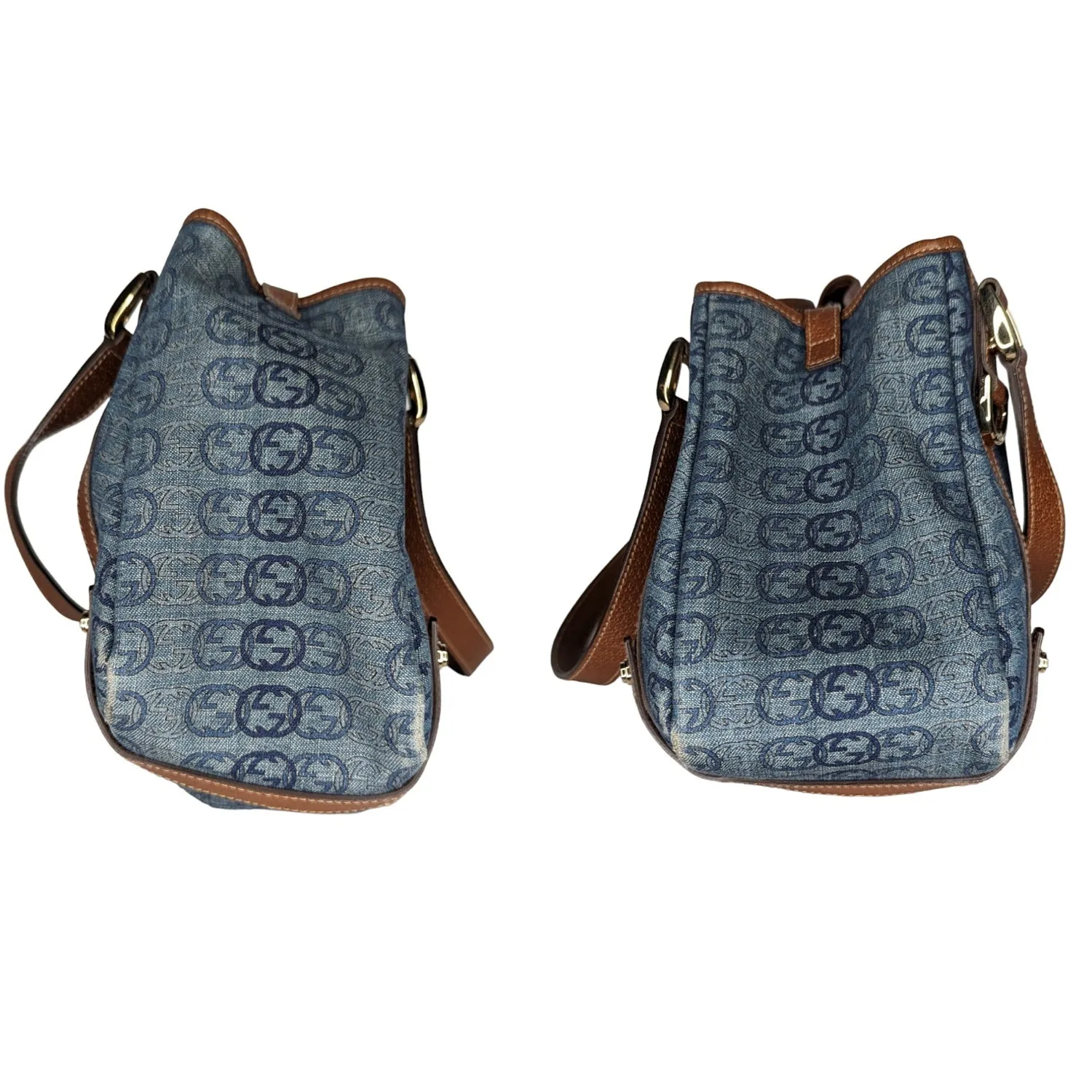 Gucci GG Blue Denim Abbey Hobo Bag