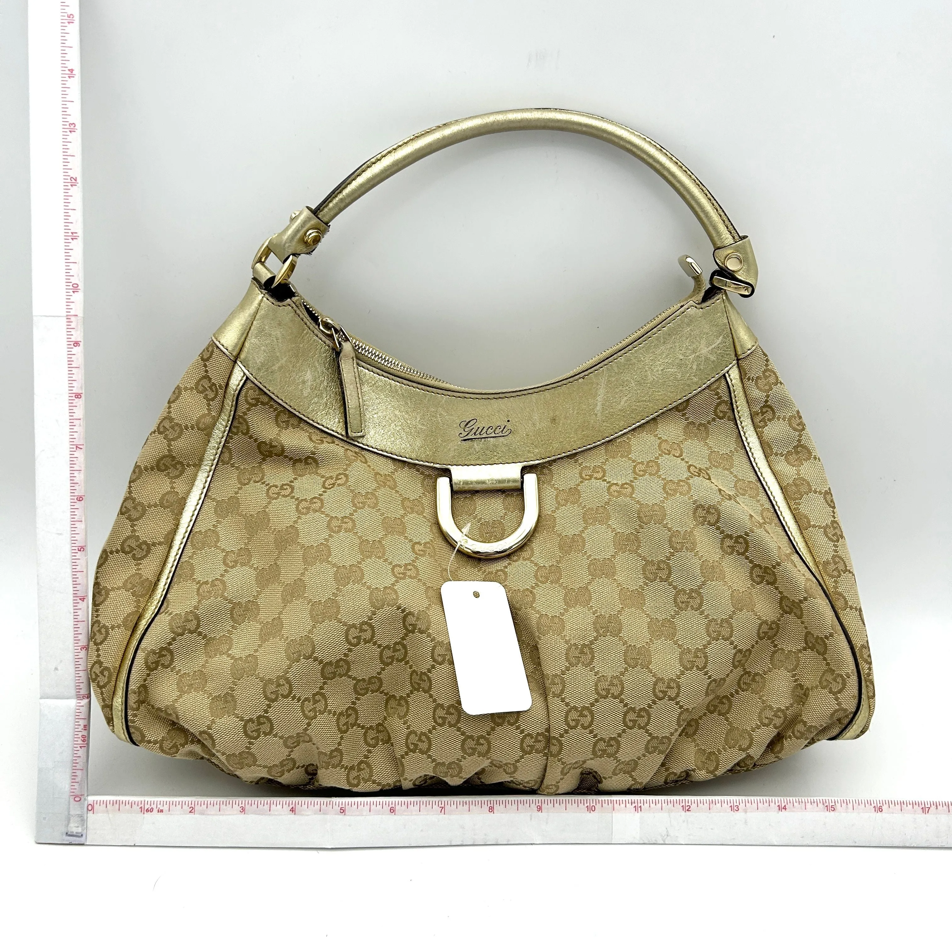 Gucci GG Canvas Large Abbey Hobo - Neutrals Handle Bags, Handbags gu9918er