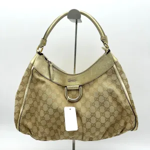 Gucci GG Canvas Large Abbey Hobo - Neutrals Handle Bags, Handbags gu9918er