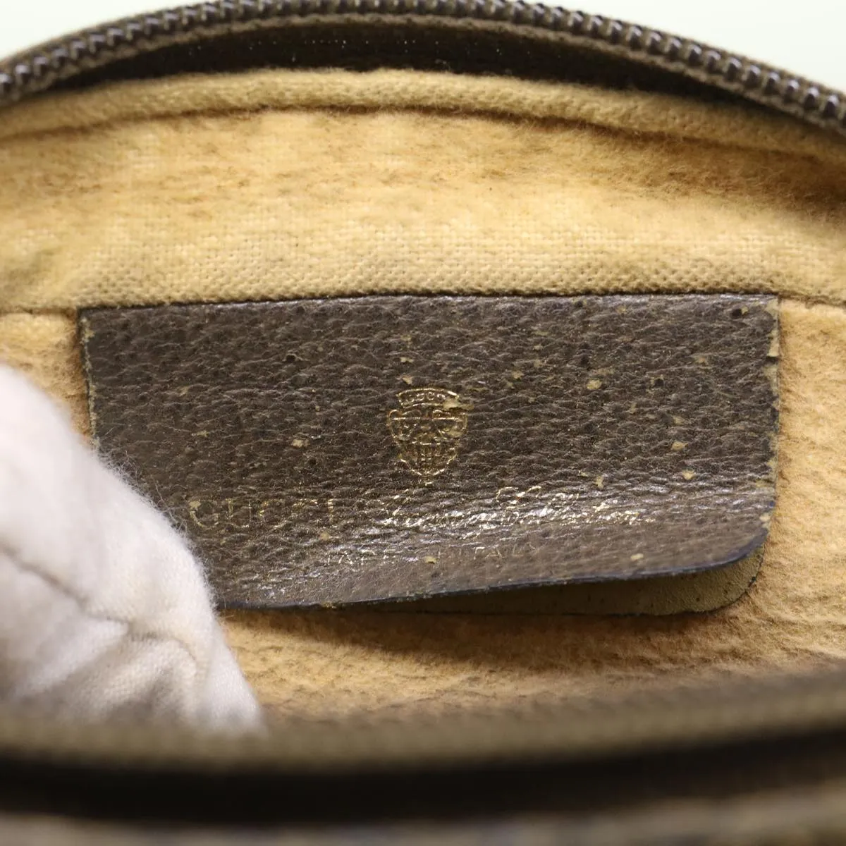 GUCCI GG Canvas Web Sherry Line Clutch Bag Beige Red Green 56.01.012  yk8055