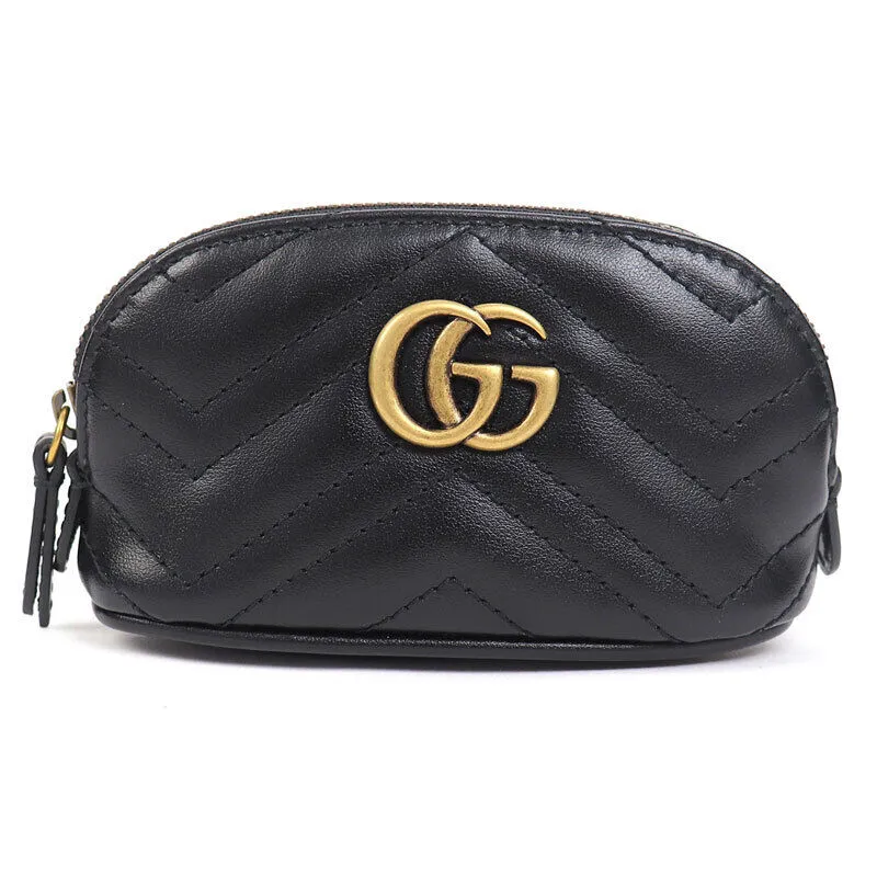 Gucci Gg Marmont Key Pouch Case Black