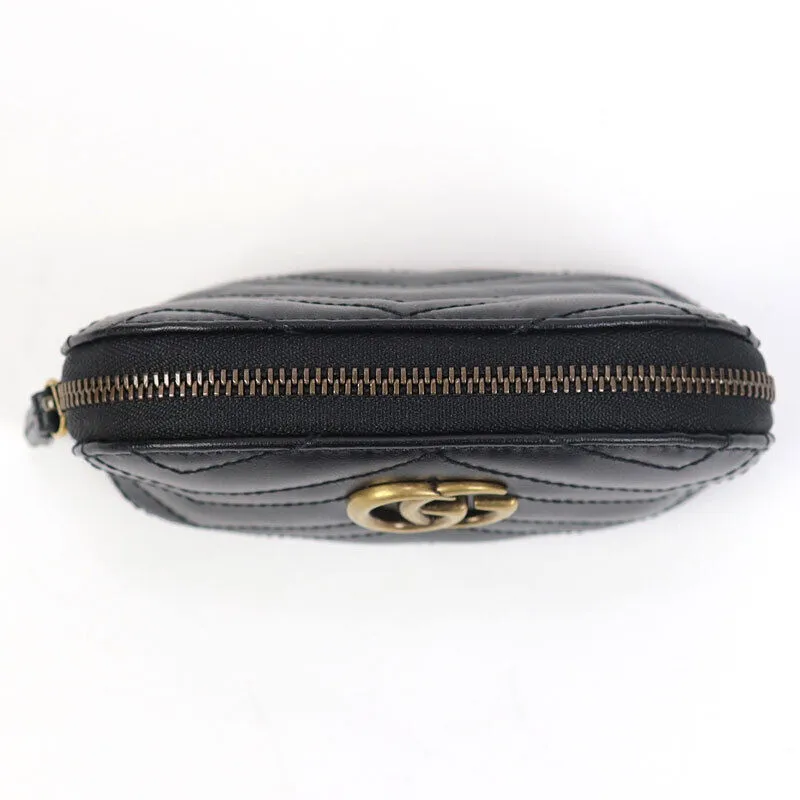 Gucci Gg Marmont Key Pouch Case Black