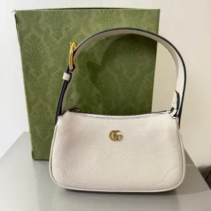 Gucci GG Marmont White Leather Hobo Bag