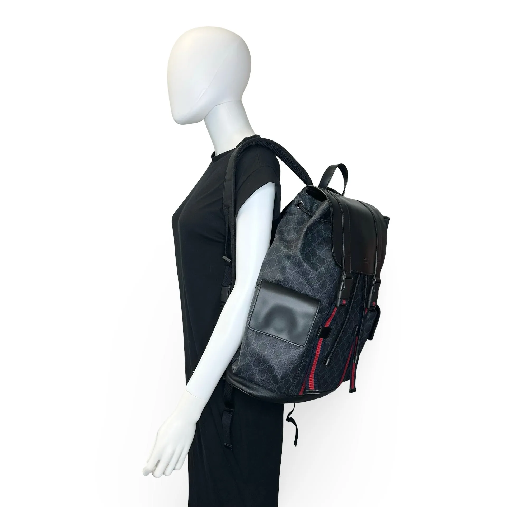 GUCCI: GG Supreme Buckle Backpack