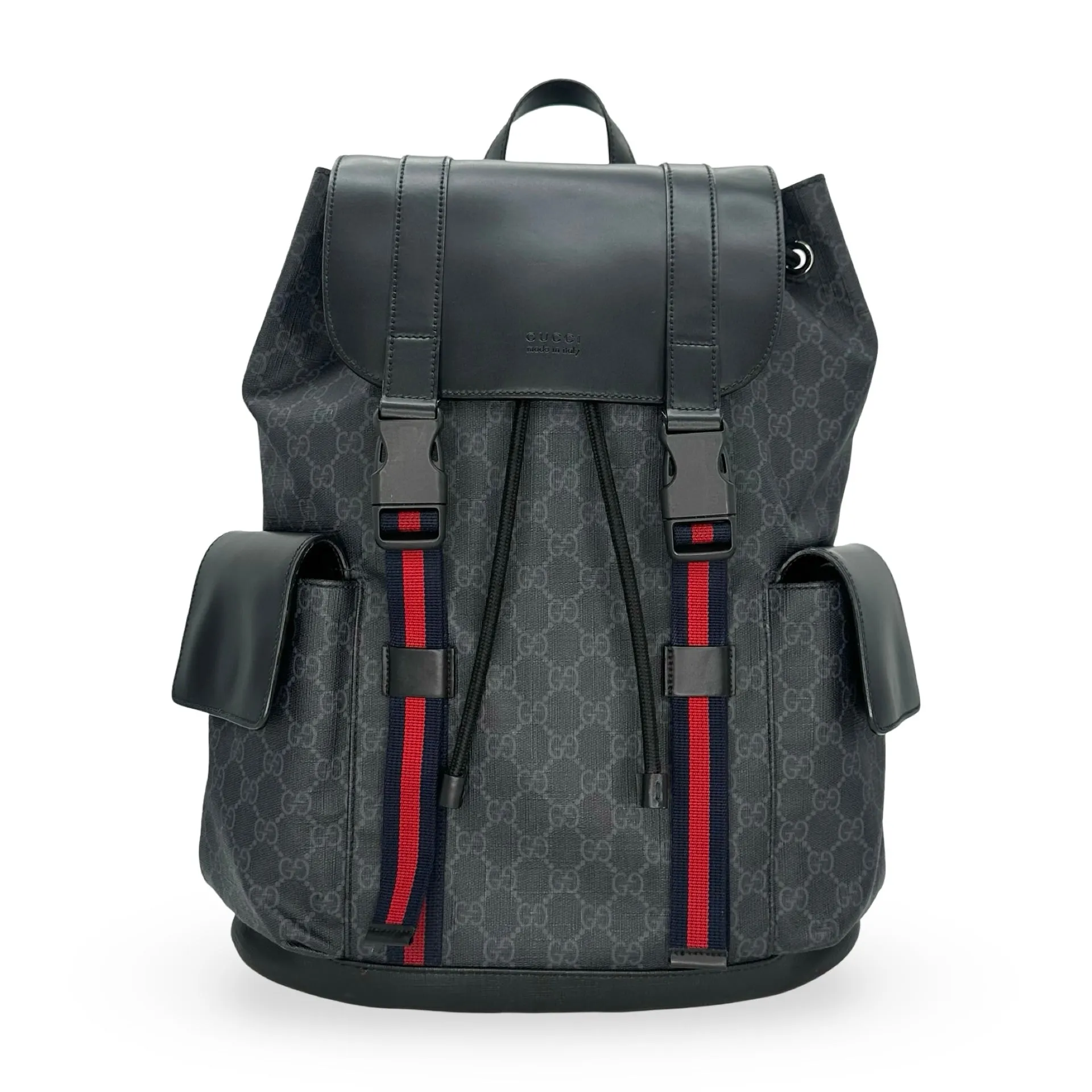GUCCI: GG Supreme Buckle Backpack