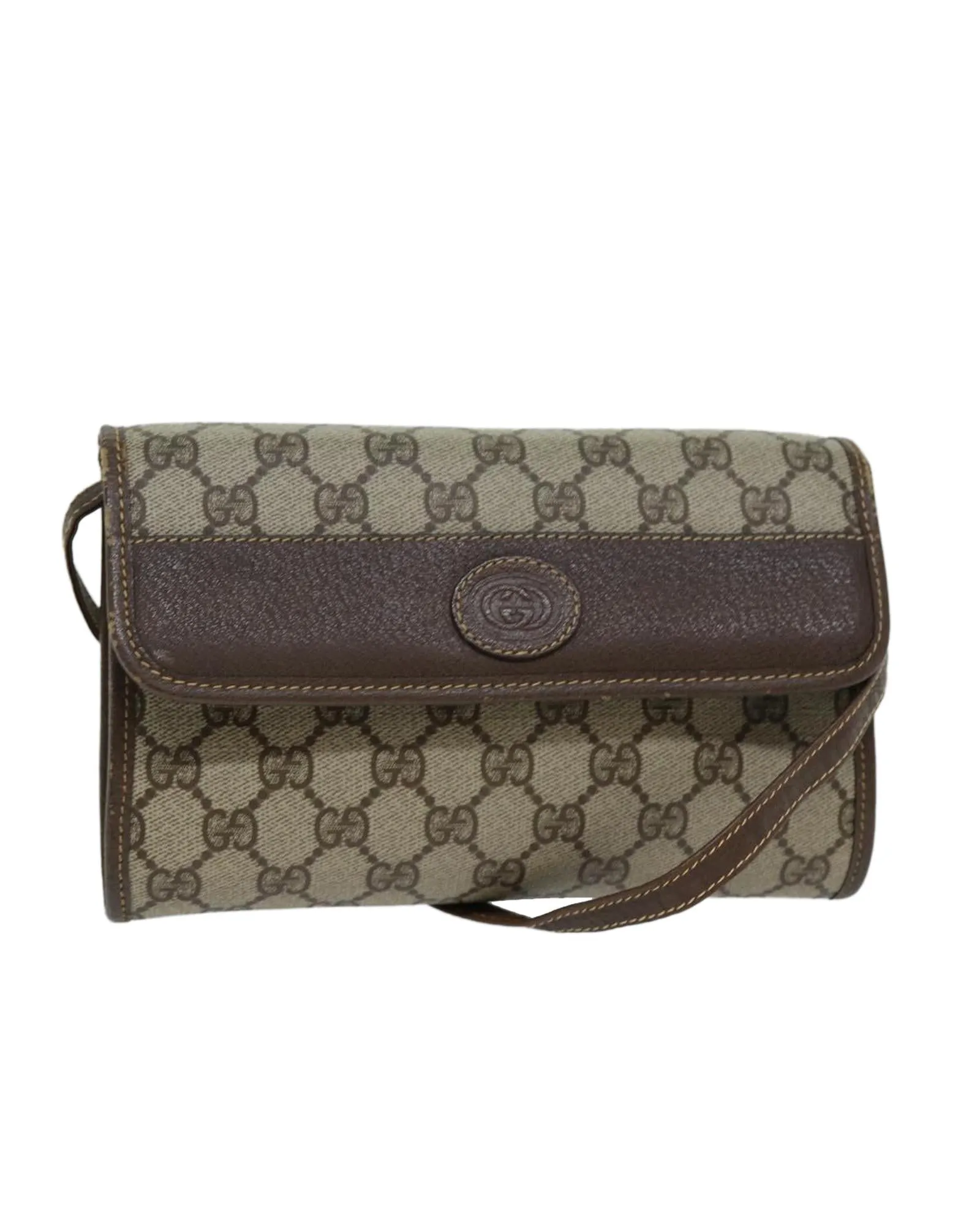 Gucci GG Supreme Canvas Shoulder Bag BeigeBrown