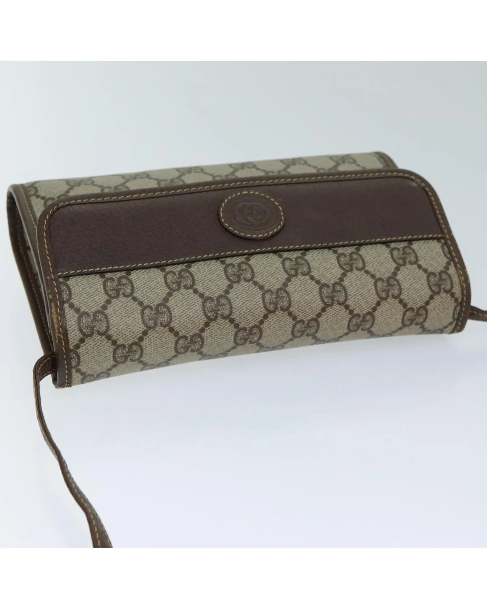 Gucci GG Supreme Canvas Shoulder Bag BeigeBrown