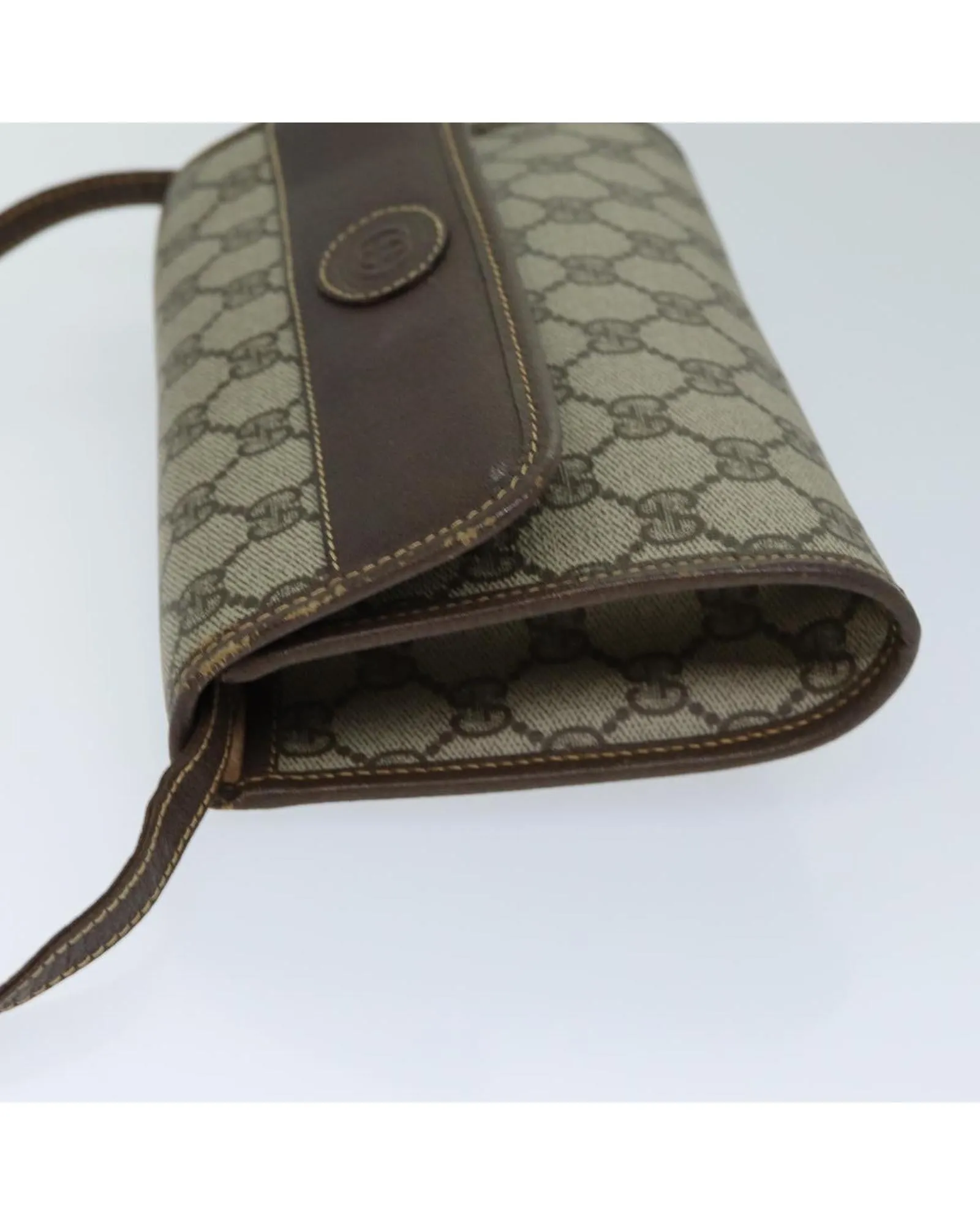 Gucci GG Supreme Canvas Shoulder Bag BeigeBrown