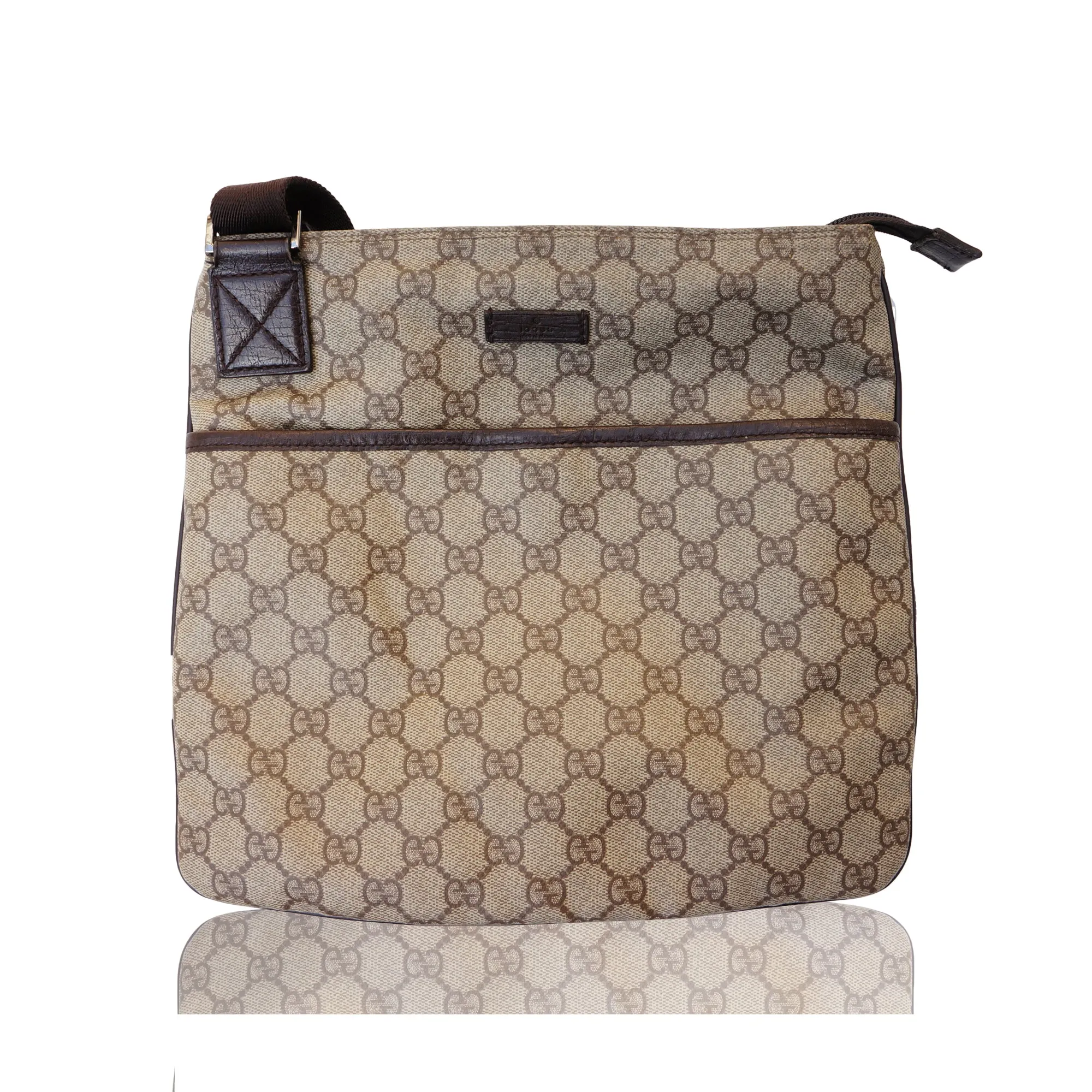 GUCCI GG SUPREME CROSSBODY MESSENGER TRAVEL BAG