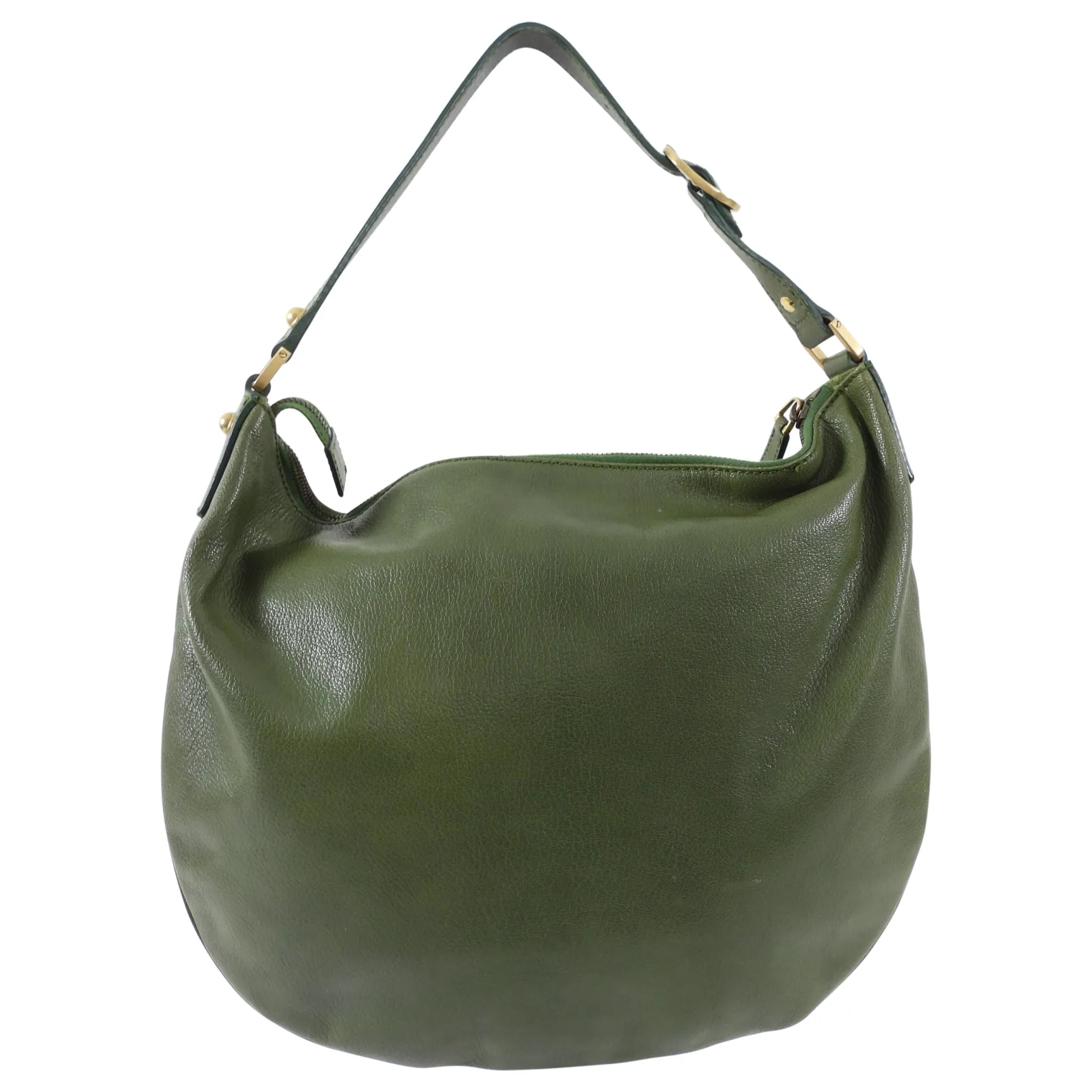 Gucci Green Small Blondie GG Logo Leather Hobo Bag