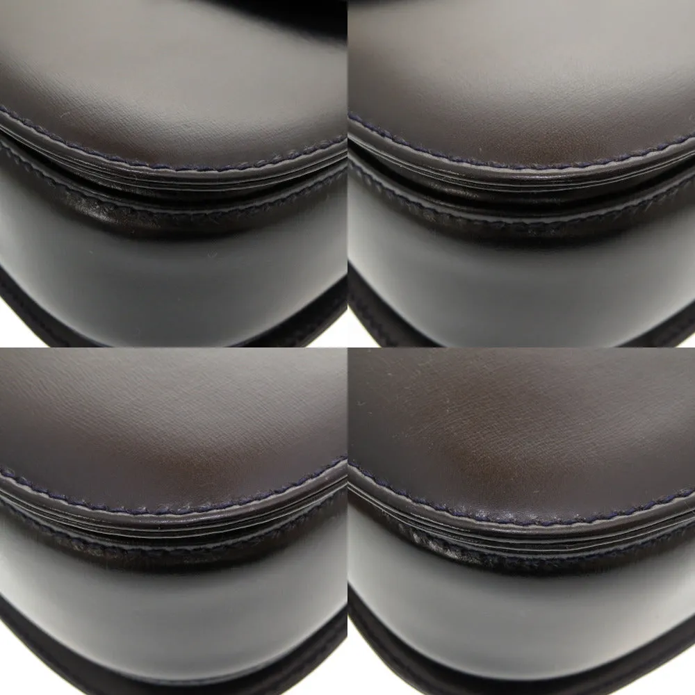 GUCCI Handbag 000 2046 0188 Bamboo, Leather Navy Women Used