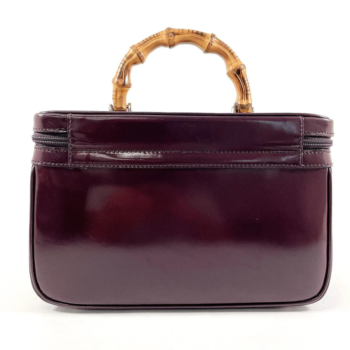 GUCCI Handbag 013 2122 2491 Patent leather purple Bamboo Vanity Women Used