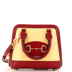 GUCCI Horsebit 1955 Top Handle Bag Leather Mini