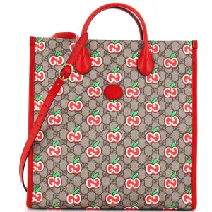 GUCCI Interlocking G Tote Printed GG Coated Canvas Vertical
