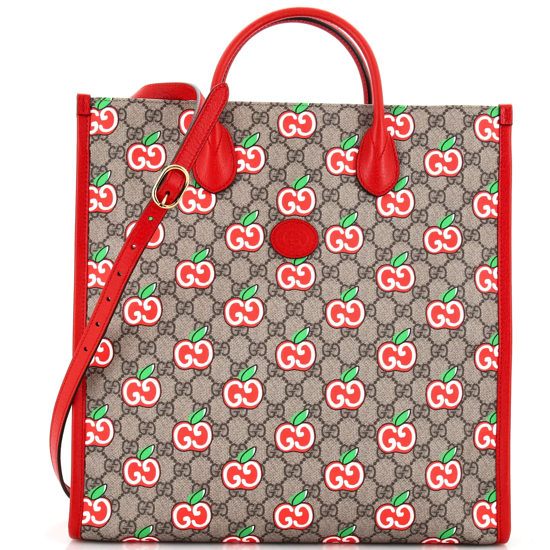 GUCCI Interlocking G Tote Printed GG Coated Canvas Vertical