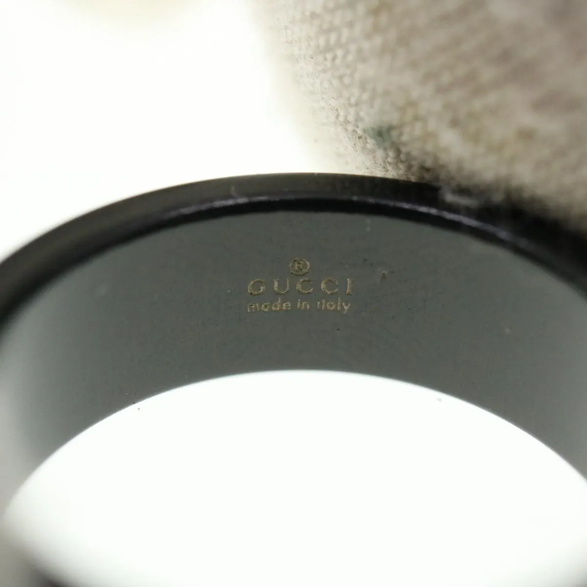 Gucci Interlocking Yg Ring 18K Black