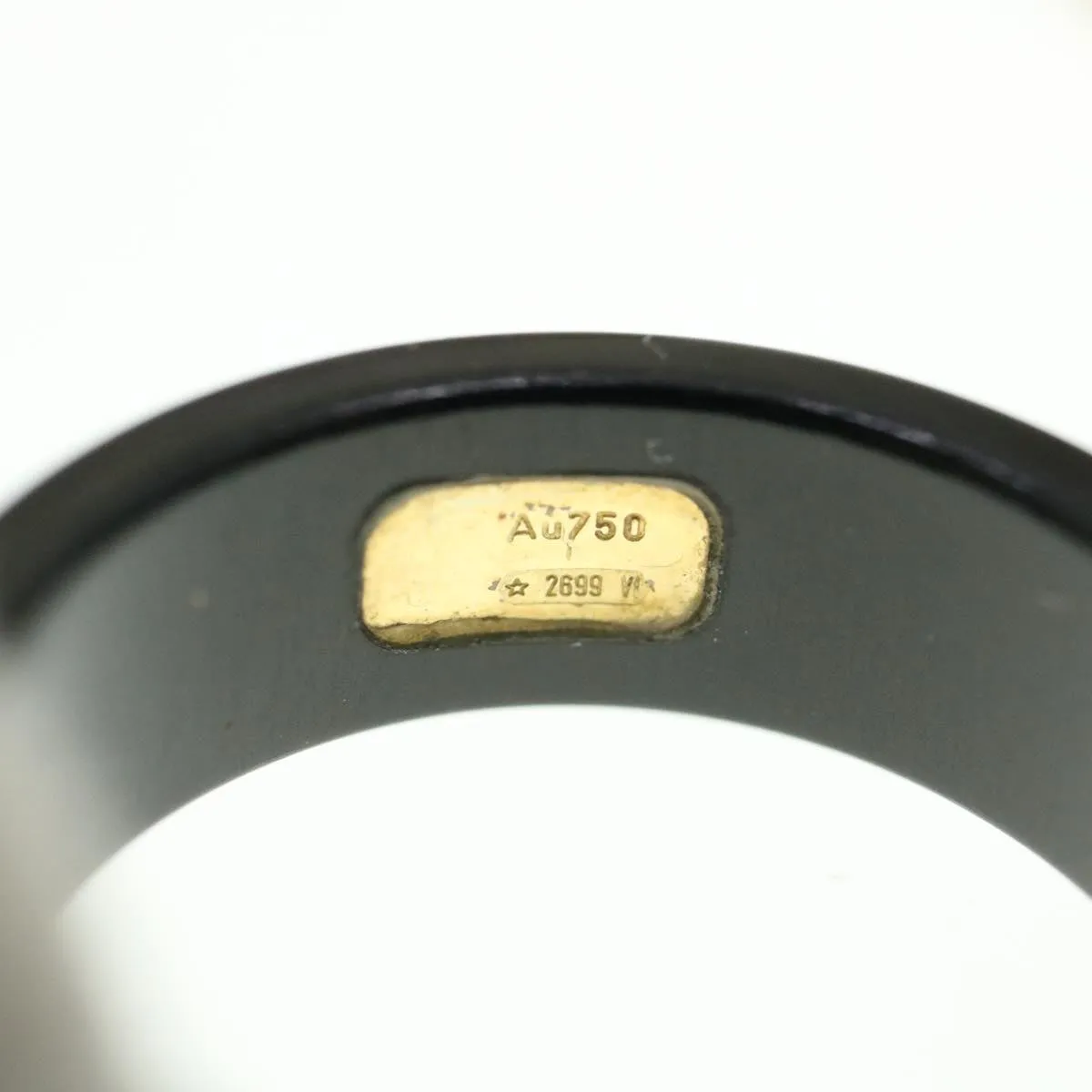 Gucci Interlocking Yg Ring 18K Black
