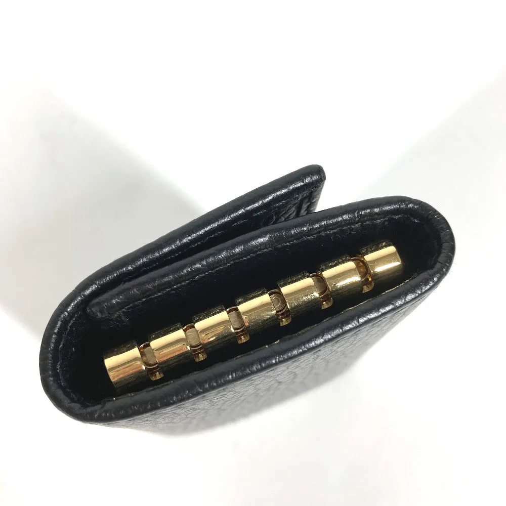 GUCCI Key case Key holder  456118 leather black key GG Marmont Women Used