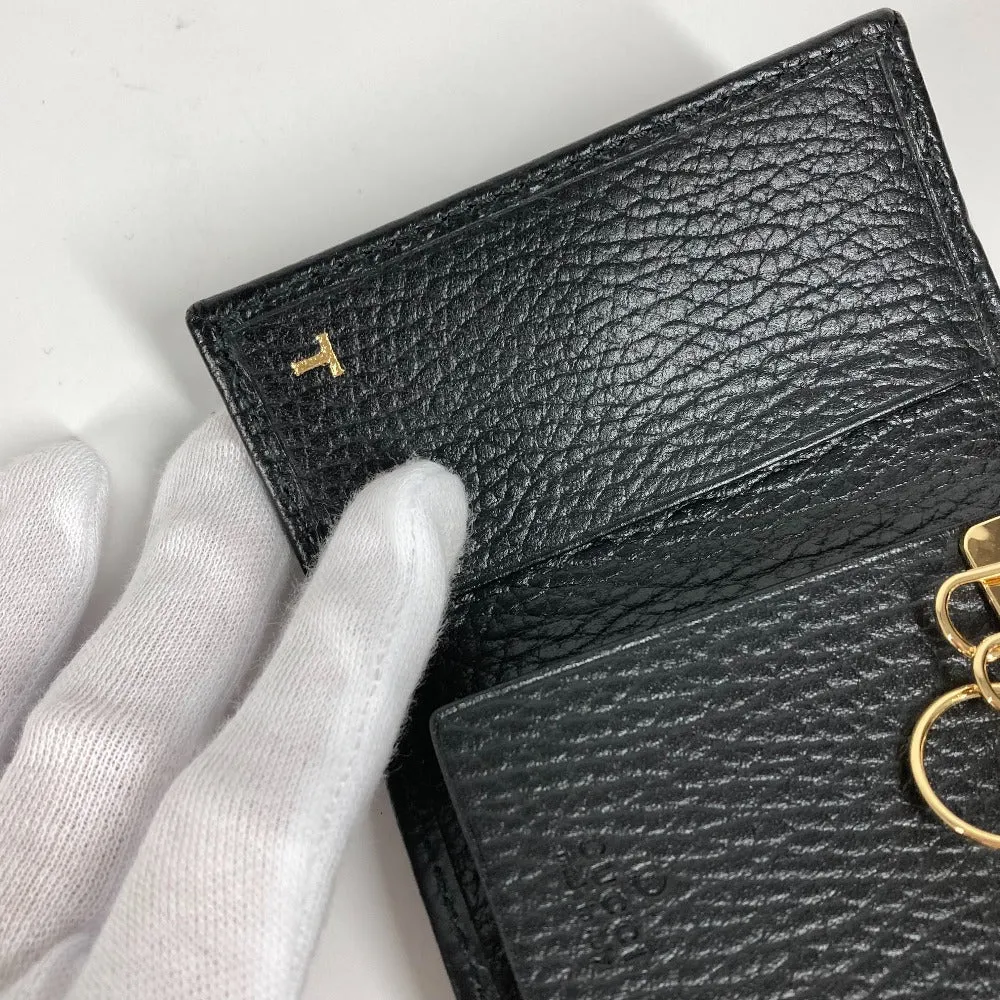 GUCCI Key case Key holder  456118 leather black key GG Marmont Women Used