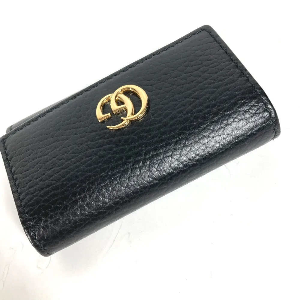 GUCCI Key case Key holder  456118 leather black key GG Marmont Women Used