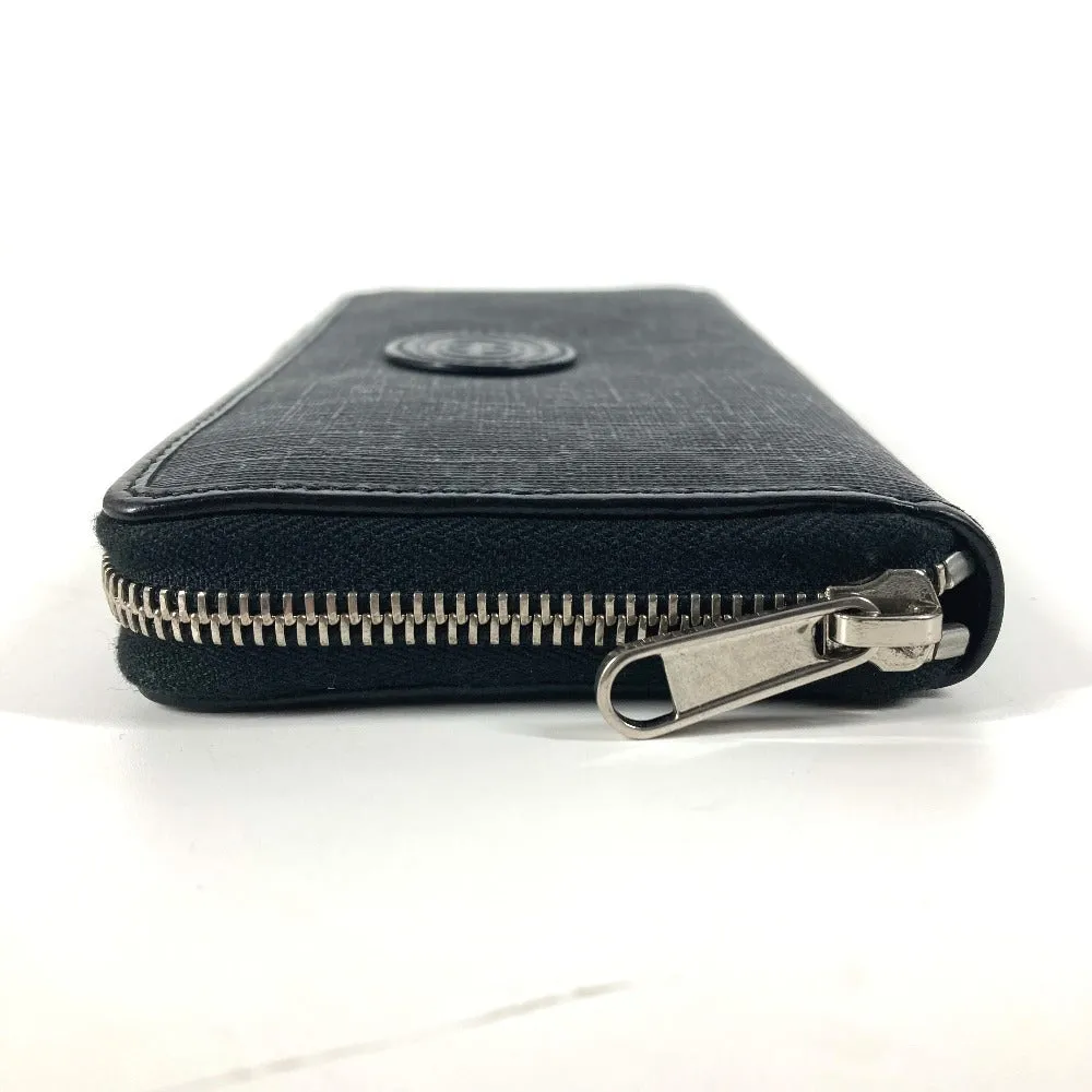 GUCCI Long Wallet Purse 673003 GG Supreme Canvas black GG Supreme Interlocking G zip-around wallet mens Used